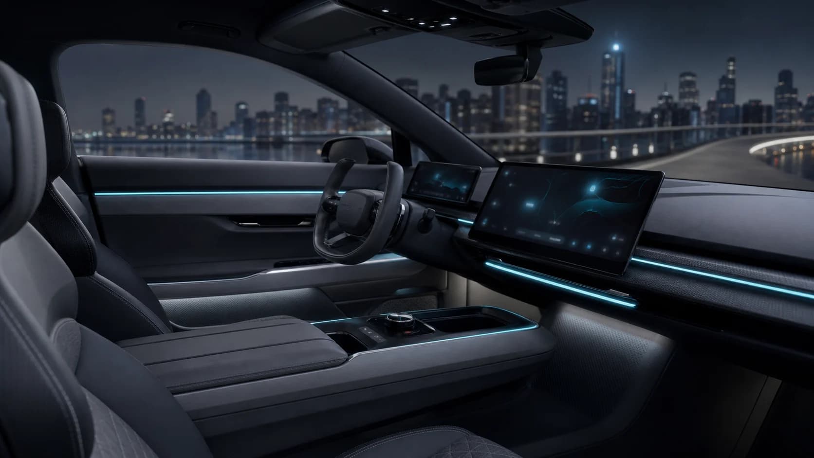 Modern electric vehicle interior technology
